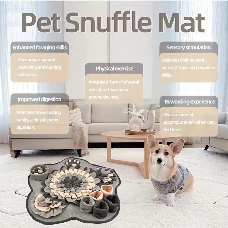 Snuffle Mat for Dogs, Slow-Feeding Foraging Toy
