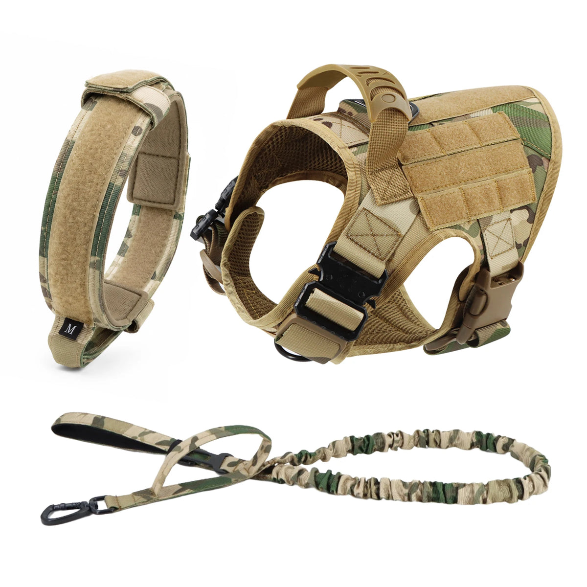 Tactical Dog Harness and Leash Walk Kit for Medium and Large Dogs