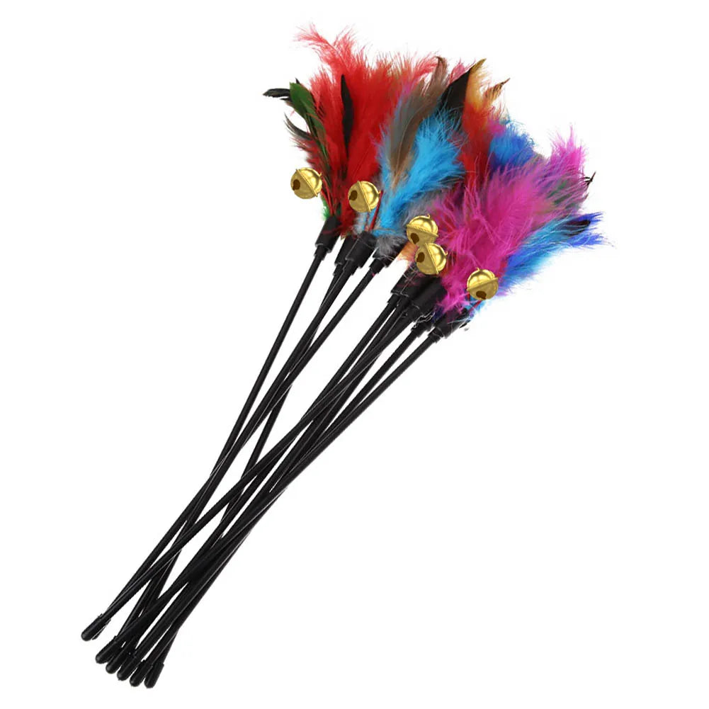 Feather Wand Cat Toy, 5-Pack