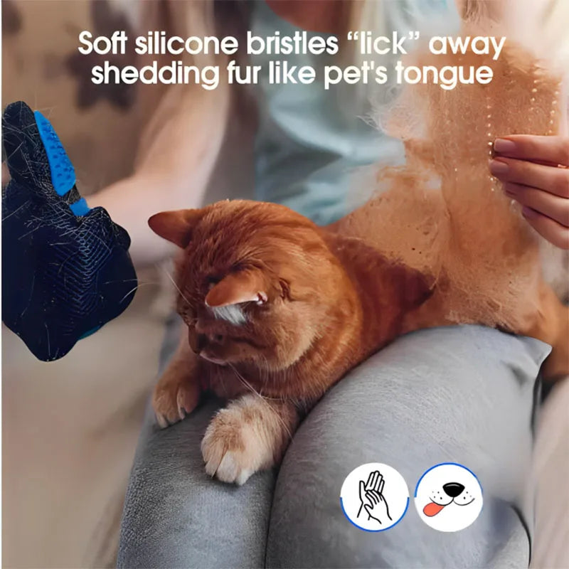 Grooming glove silicone tips
