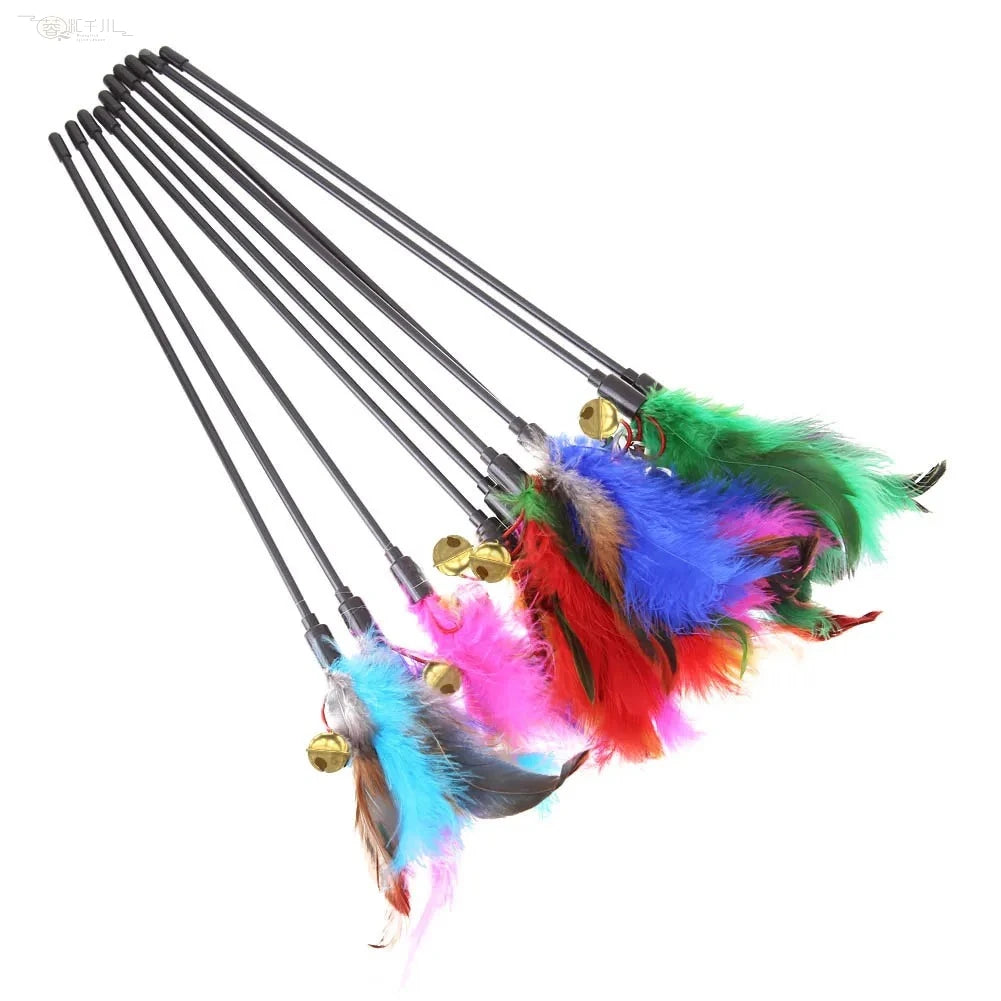 Feather Wand Cat Toy, 5-Pack