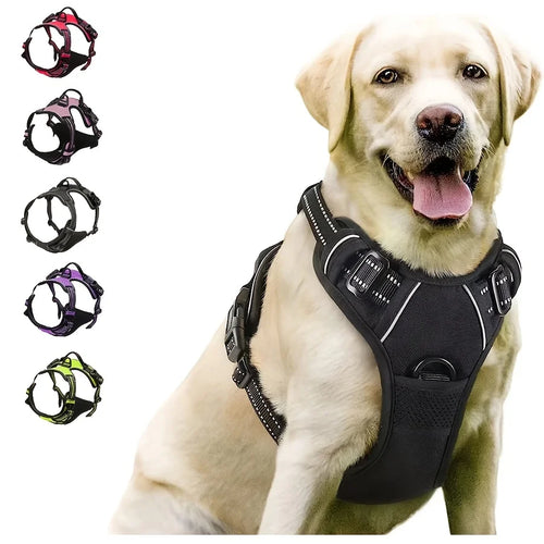No-pull dog harness with front clip
