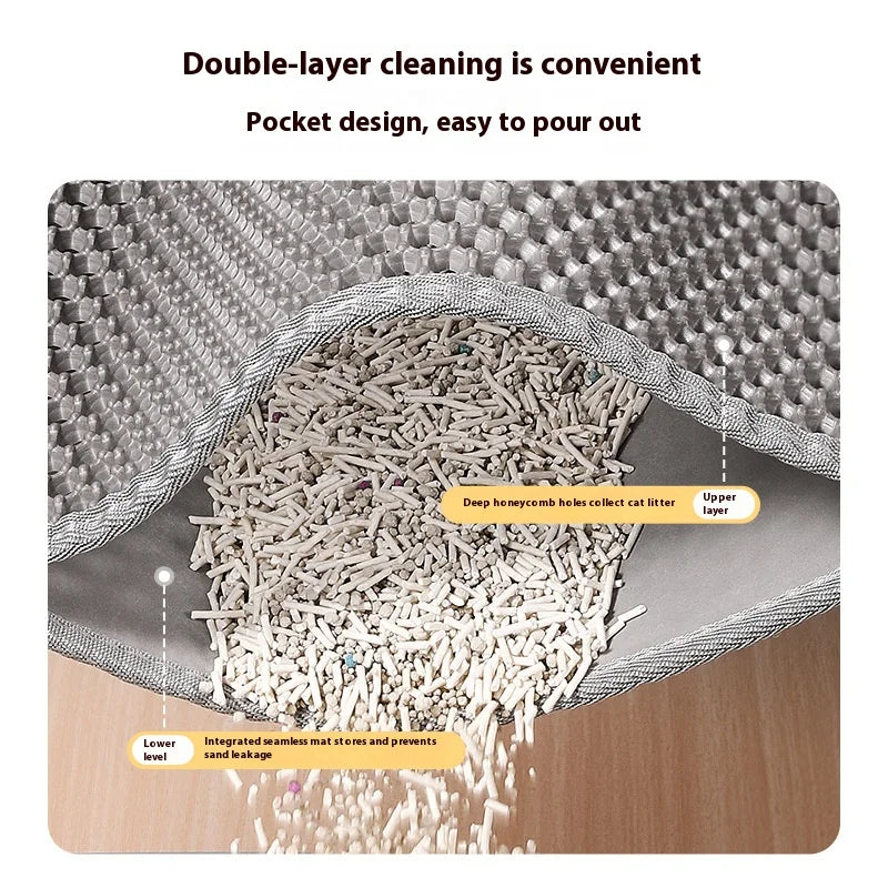 Double-Layer Cat Litter Trapping Mat