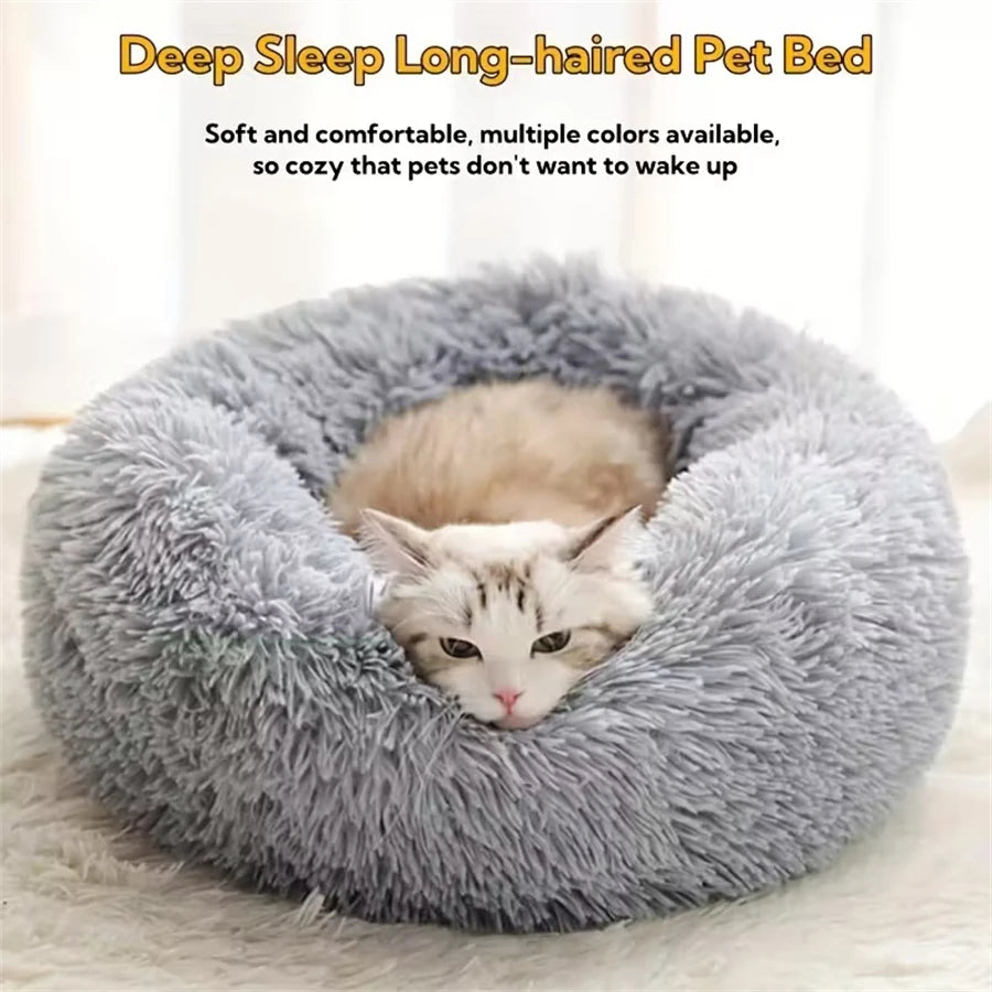 Calming Donut Bed for Dogs & Cats