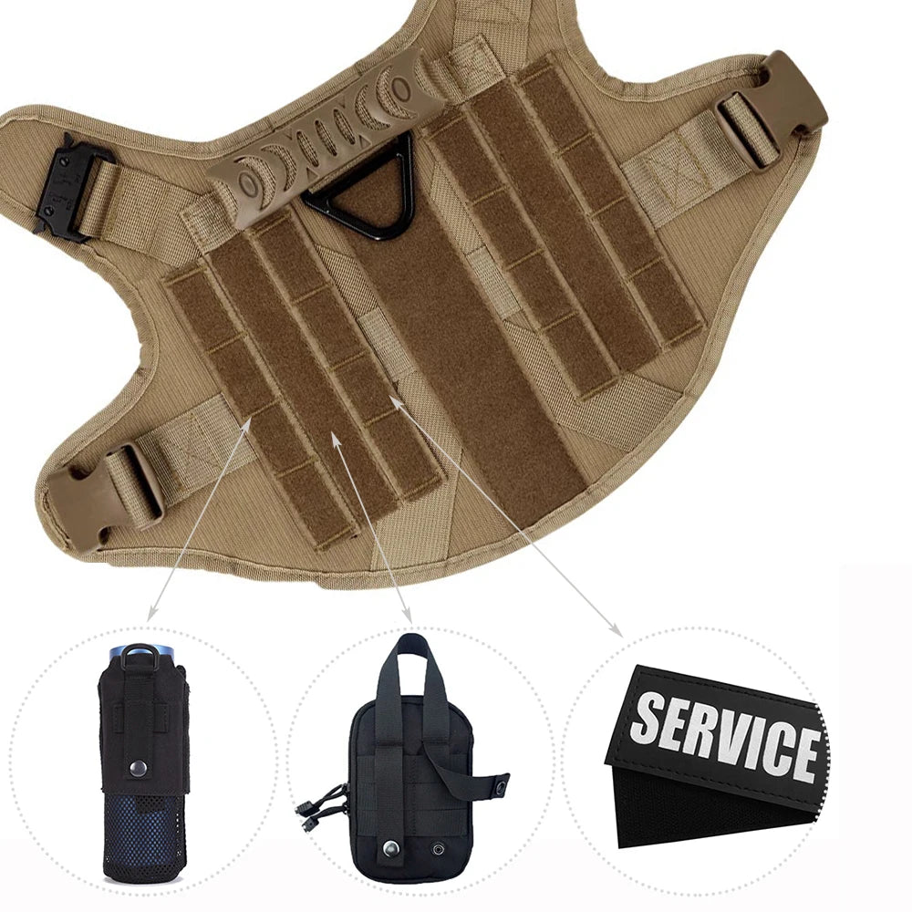 Tactical Dog Harness and Leash Walk Kit for Medium and Large Dogs