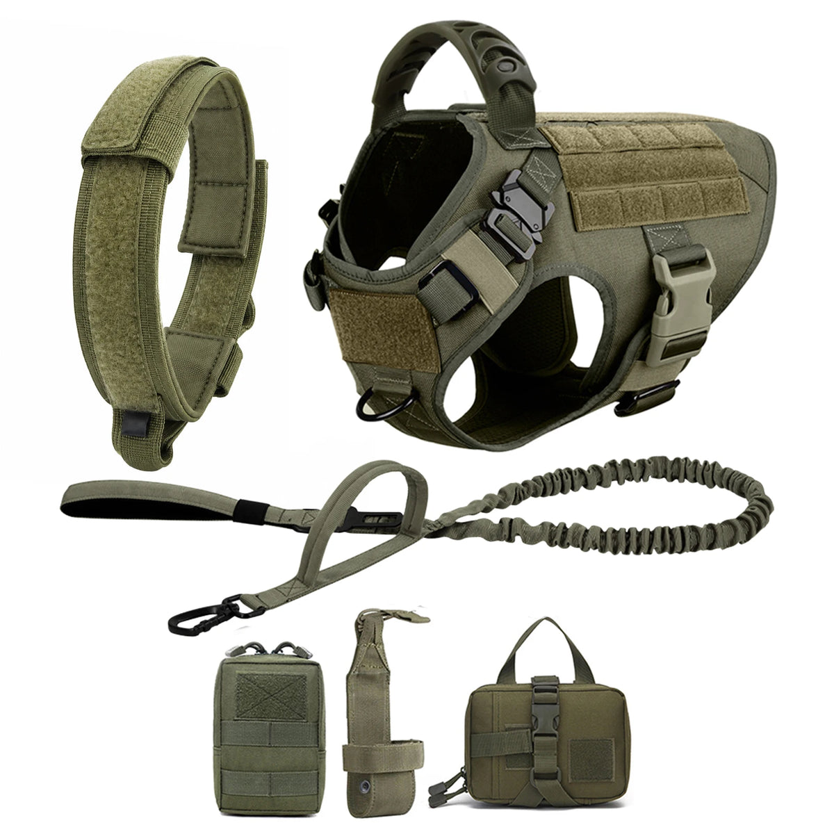 Tactical Dog Harness and Leash Walk Kit for Medium and Large Dogs