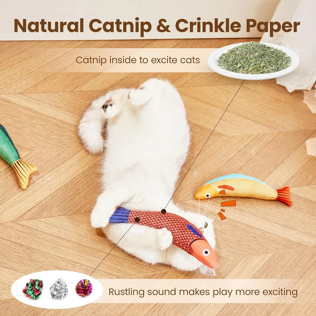 Catnip Fish Kicker Toy