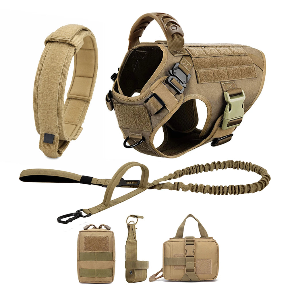 Tactical Dog Harness and Leash Walk Kit for Medium and Large Dogs