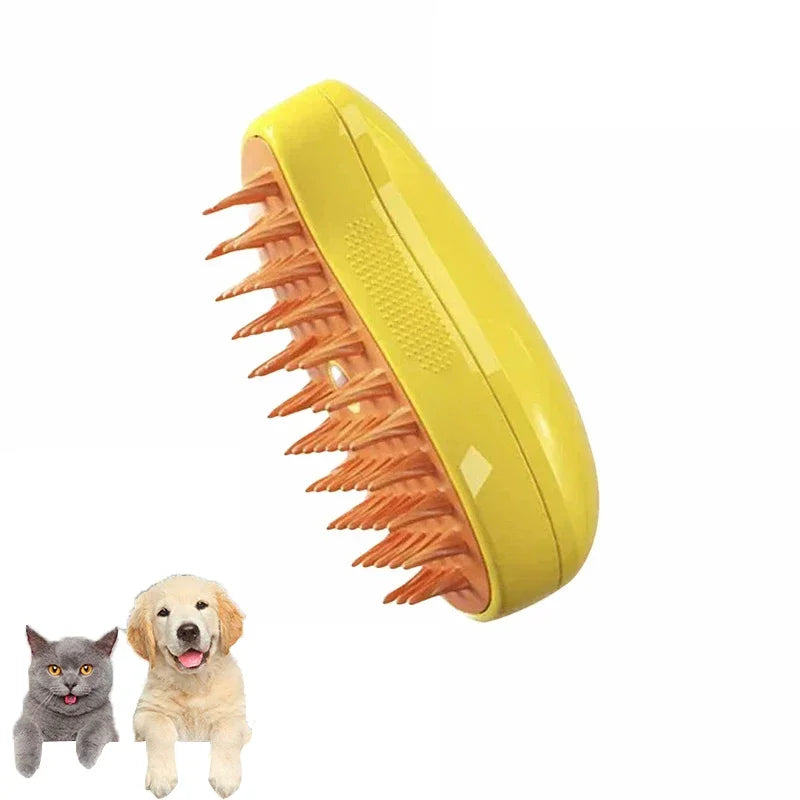 3-in-1 Steam Grooming Brush for Cats & Dogs