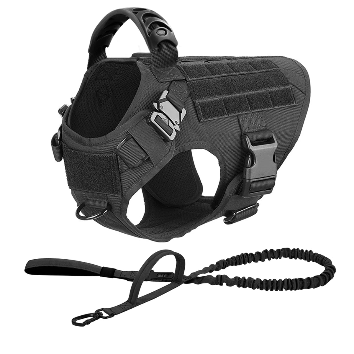 Tactical Dog Harness and Leash Walk Kit for Medium and Large Dogs