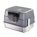 Litter Station: stainless steel litter box with lid