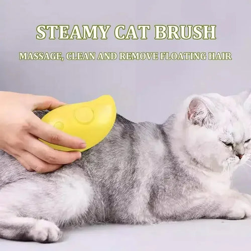 3-in-1 Steam Grooming Brush for Cats & Dogs
