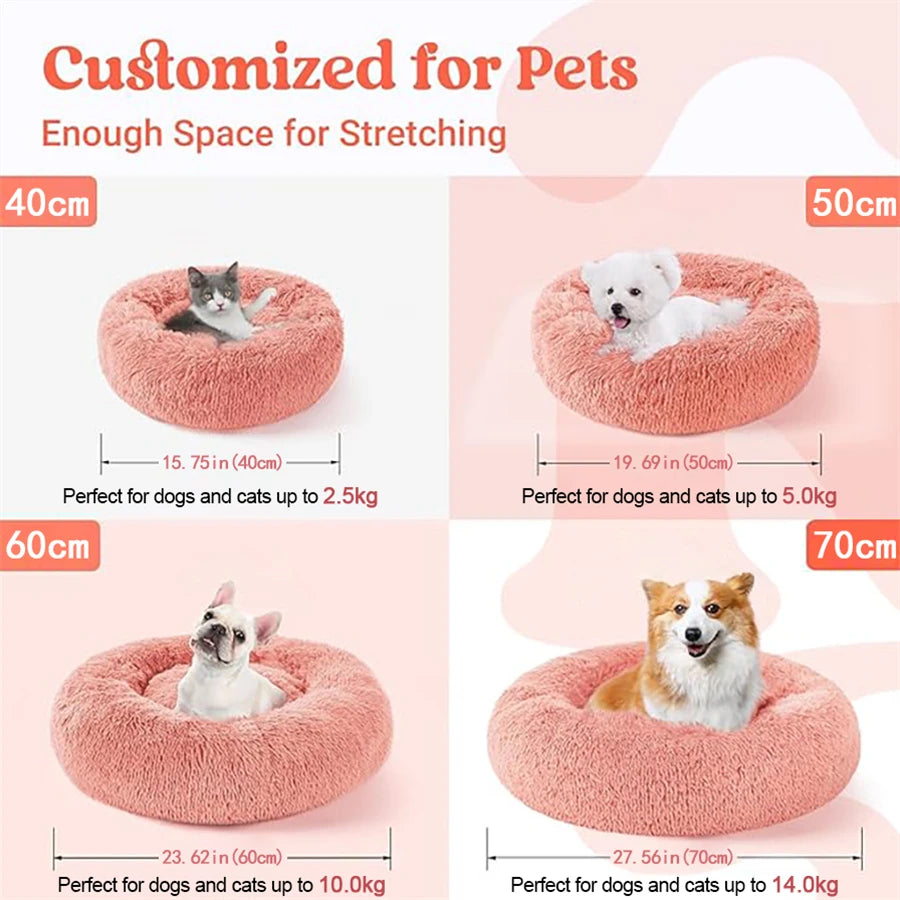 Calming Donut Bed for Dogs & Cats