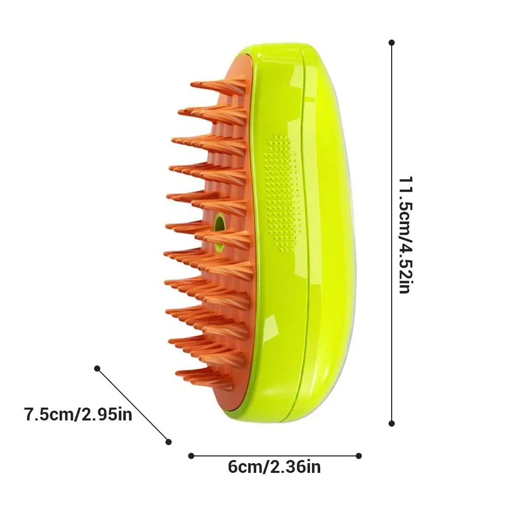3-in-1 Steam Grooming Brush for Cats & Dogs