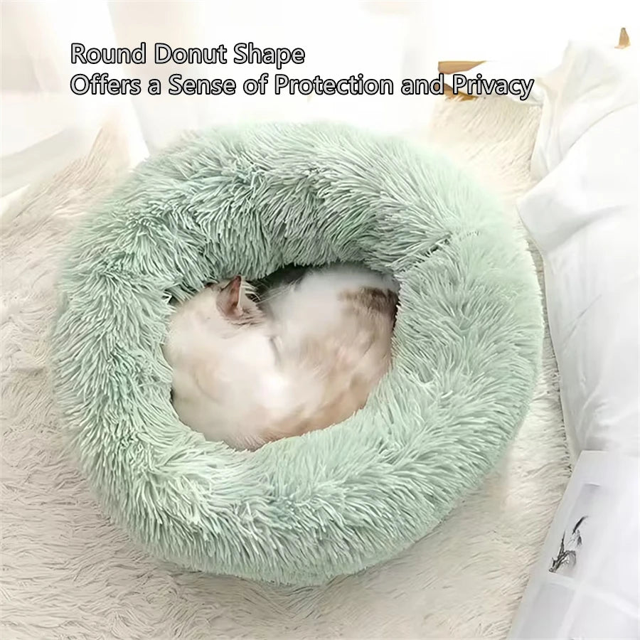 Calming Donut Bed for Dogs & Cats
