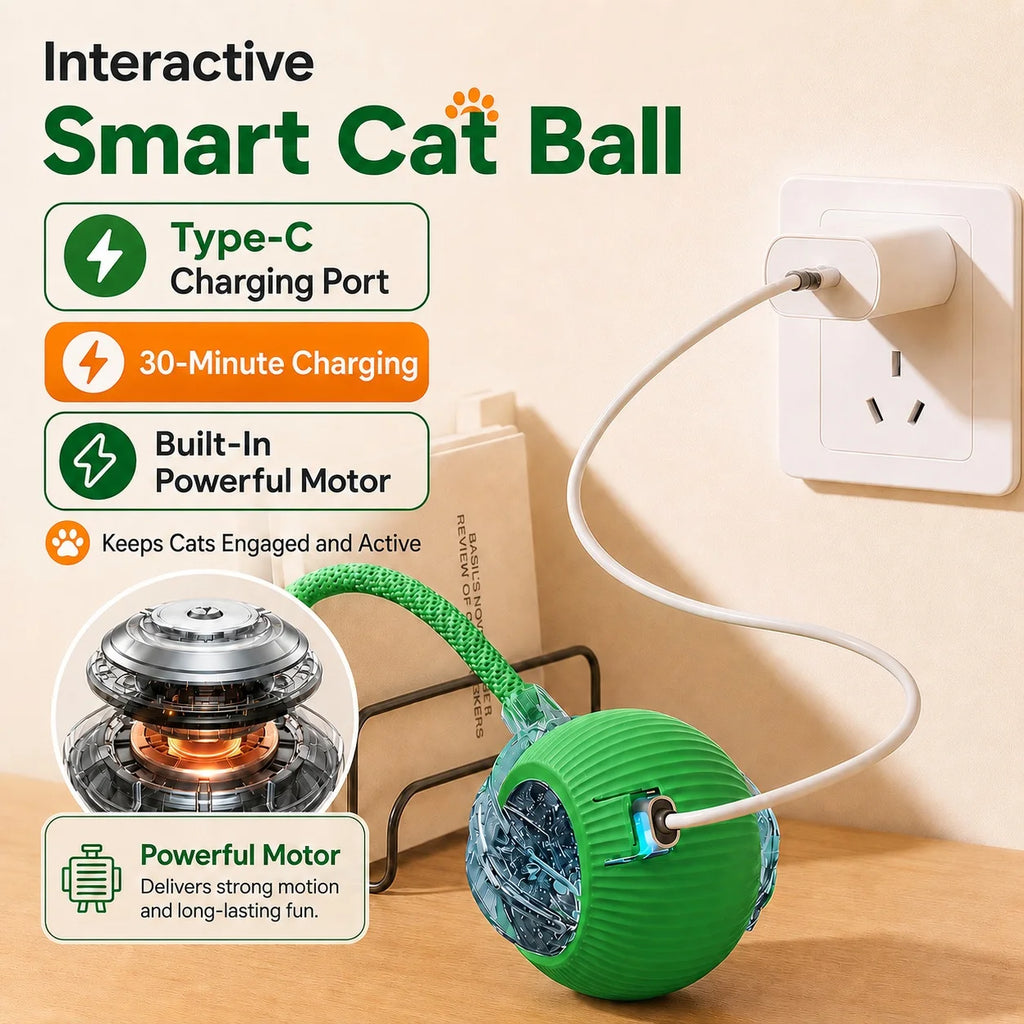 Smart Self-Rolling Cat Ball