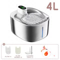 Wireless Cat Water Fountain, 4L Stainless Steel with Motion Sensor