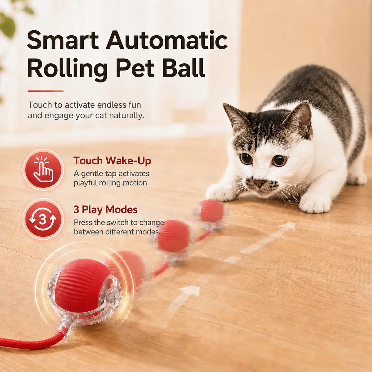 Smart Self-Rolling Cat Ball