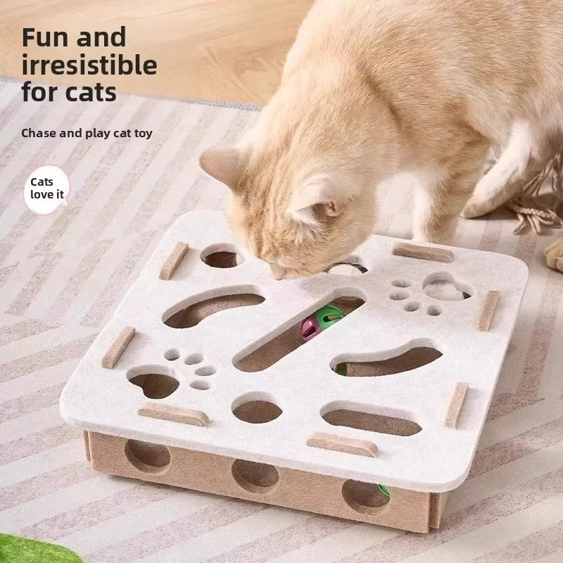Cat Puzzle Box with Ball